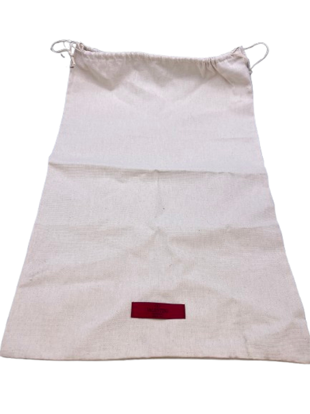Valentino Garavani Medium Cream Ivory Canvas Storage Drawstring Dust Cover Bag